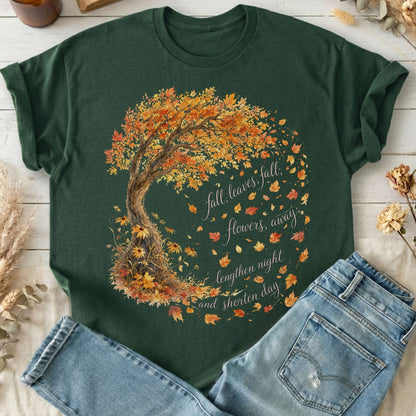 Fall Leaves Emily Brontë Literary T-Shirt