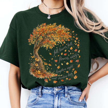 Fall Leaves Emily Brontë Literary T-Shirt