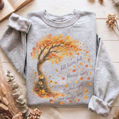 Fall Leaves Emily Brontë Literary Sweatshirt