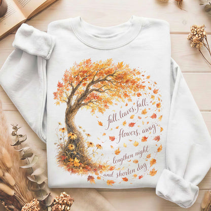 Fall Leaves Emily Brontë Literary Sweatshirt