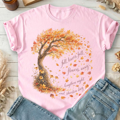 Fall Leaves Emily Brontë Literary T-Shirt