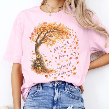 Fall Leaves Emily Brontë Literary T-Shirt