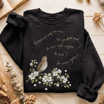 He Sings Each Song Twice Over Robert Browning Literary Sweatshirt