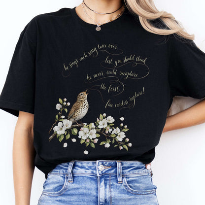 He Sings Each Song Twice Over Robert Browning Literary T-Shirt