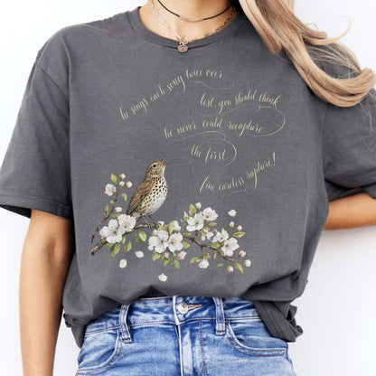 He Sings Each Song Twice Over Robert Browning Literary T-Shirt
