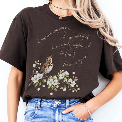 He Sings Each Song Twice Over Robert Browning Literary T-Shirt