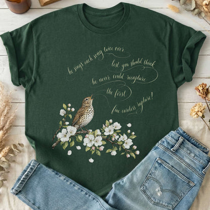 He Sings Each Song Twice Over Robert Browning Literary T-Shirt