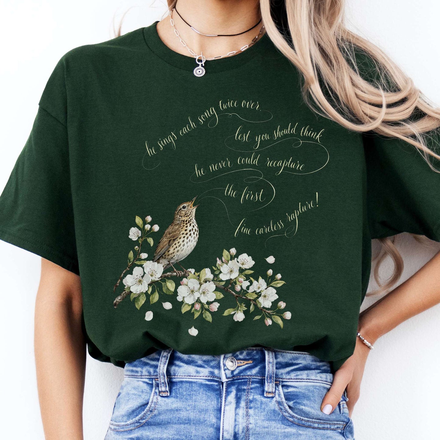 He Sings Each Song Twice Over Robert Browning Literary T-Shirt
