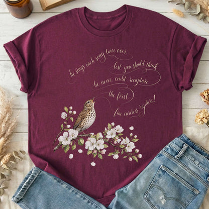 He Sings Each Song Twice Over Robert Browning Literary T-Shirt