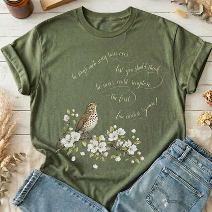 He Sings Each Song Twice Over Robert Browning Literary T-Shirt