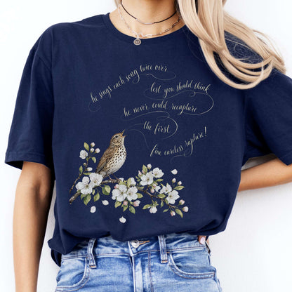He Sings Each Song Twice Over Robert Browning Literary T-Shirt