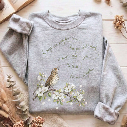 He Sings Each Song Twice Over Robert Browning Literary Sweatshirt