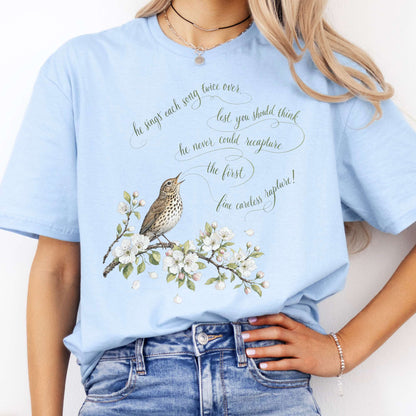 He Sings Each Song Twice Over Robert Browning Literary T-Shirt