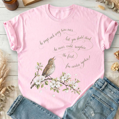 He Sings Each Song Twice Over Robert Browning Literary T-Shirt