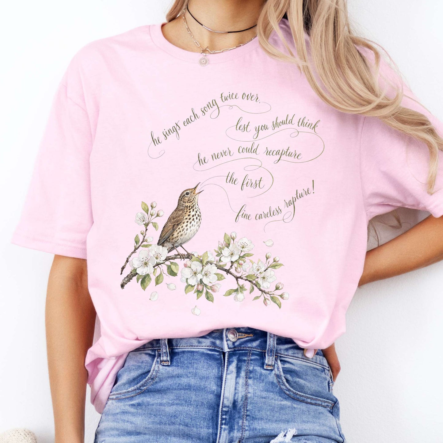 He Sings Each Song Twice Over Robert Browning Literary T-Shirt