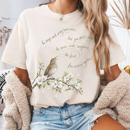 Ivory - He Sings Each Song Twice Over Robert Browning Literary T-Shirt