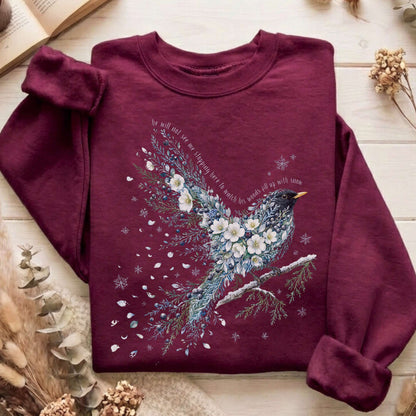 Stopping By Woods On a Snowy Evening Robert Frost Literary Sweatshirt