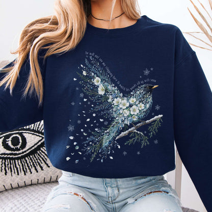 Stopping By Woods On a Snowy Evening Robert Frost Literary Sweatshirt