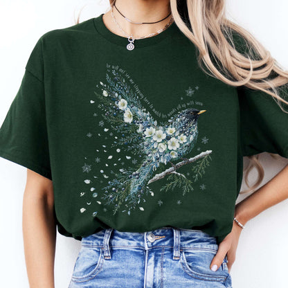 Stopping By Woods On a Snowy Evening Robert Frost Literary T-Shirt
