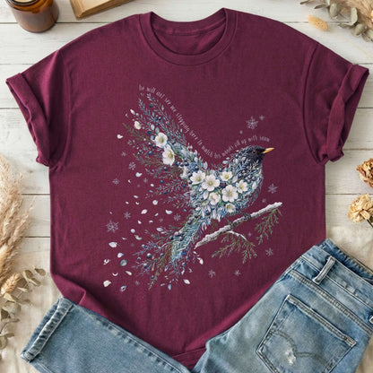 Stopping By Woods On a Snowy Evening Robert Frost Literary T-Shirt