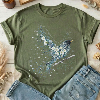 Stopping By Woods On a Snowy Evening Robert Frost Literary T-Shirt