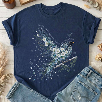 Stopping By Woods On a Snowy Evening Robert Frost Literary T-Shirt