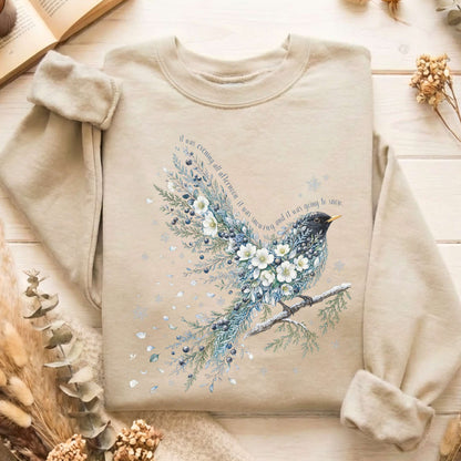 Stopping By Woods On a Snowy Evening Robert Frost Literary Sweatshirt