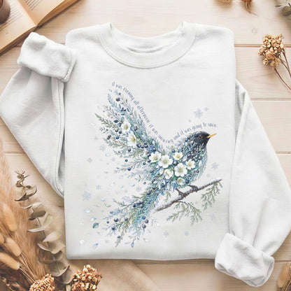 Stopping By Woods On a Snowy Evening Robert Frost Literary Sweatshirt