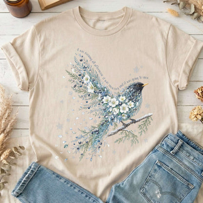 Stopping By Woods On a Snowy Evening Robert Frost Literary T-Shirt