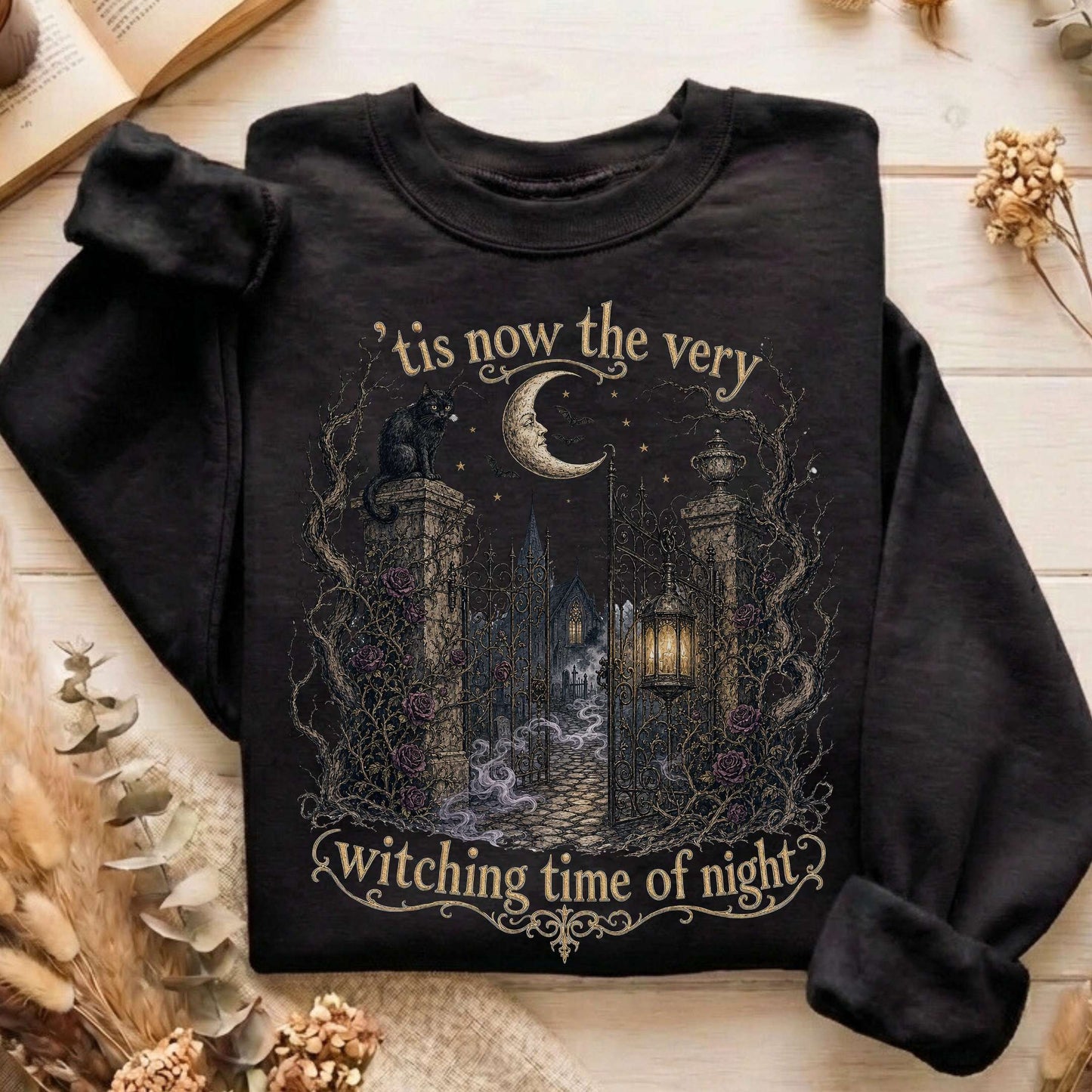 'Tis Now the Very Witching Time of Night Shakespeare Literary Sweatshirt