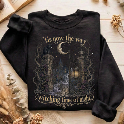 'Tis Now the Very Witching Time of Night Shakespeare Literary Sweatshirt