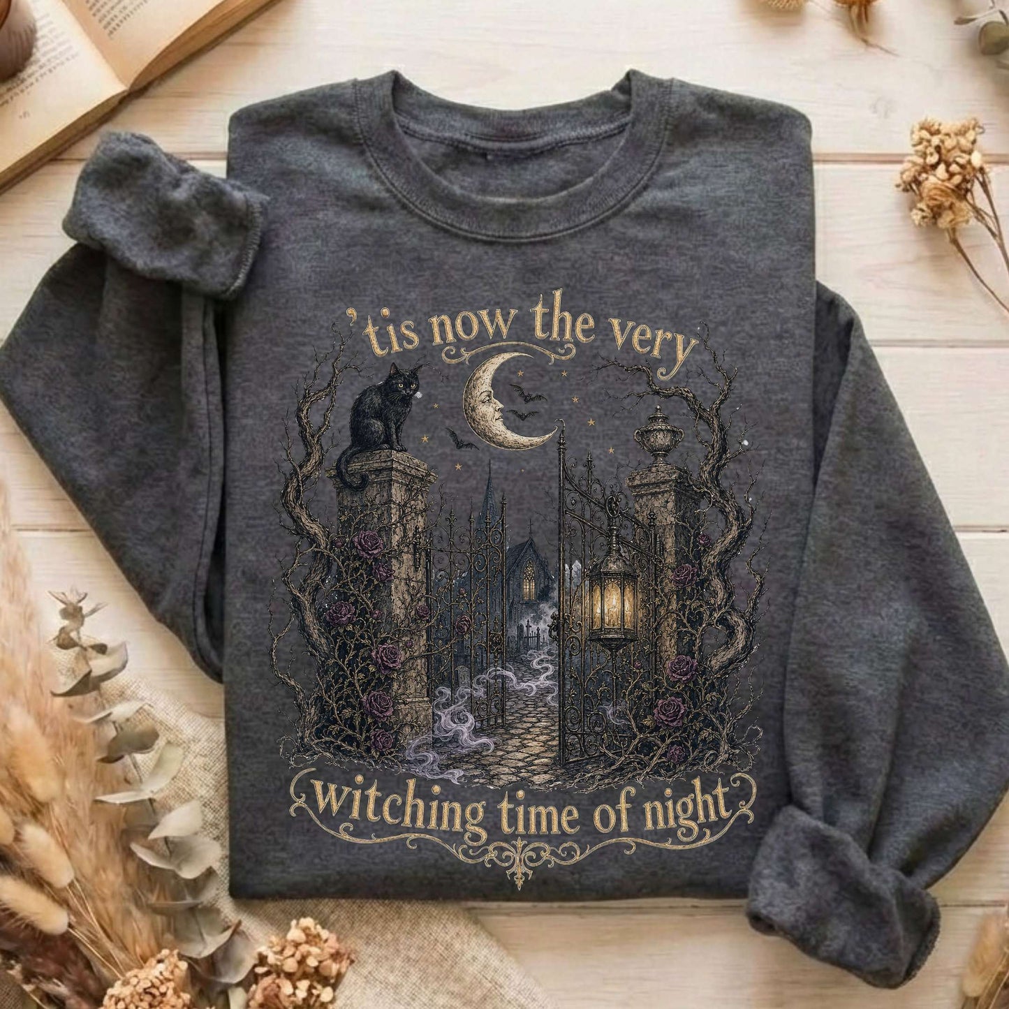'Tis Now the Very Witching Time of Night Shakespeare Literary Sweatshirt