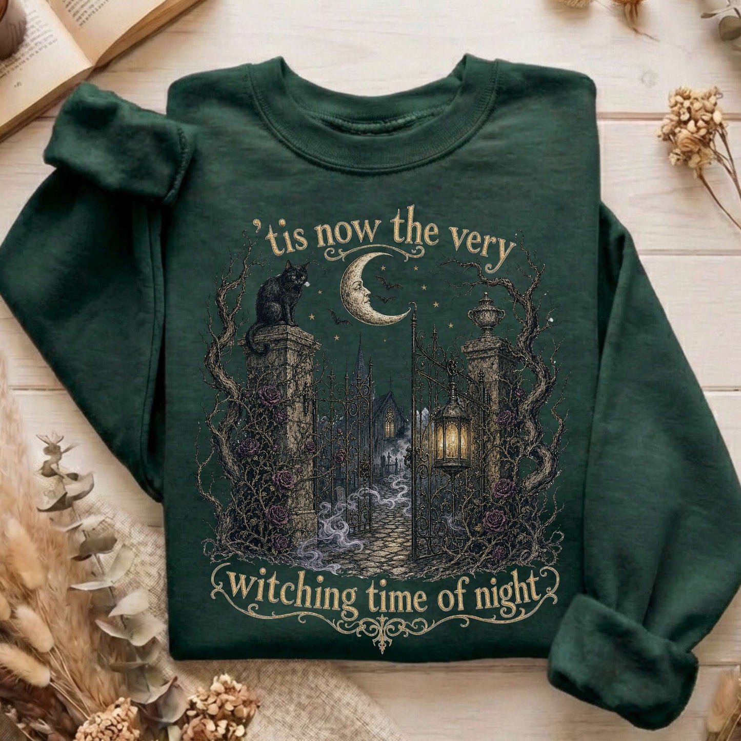 'Tis Now the Very Witching Time of Night Shakespeare Literary Sweatshirt