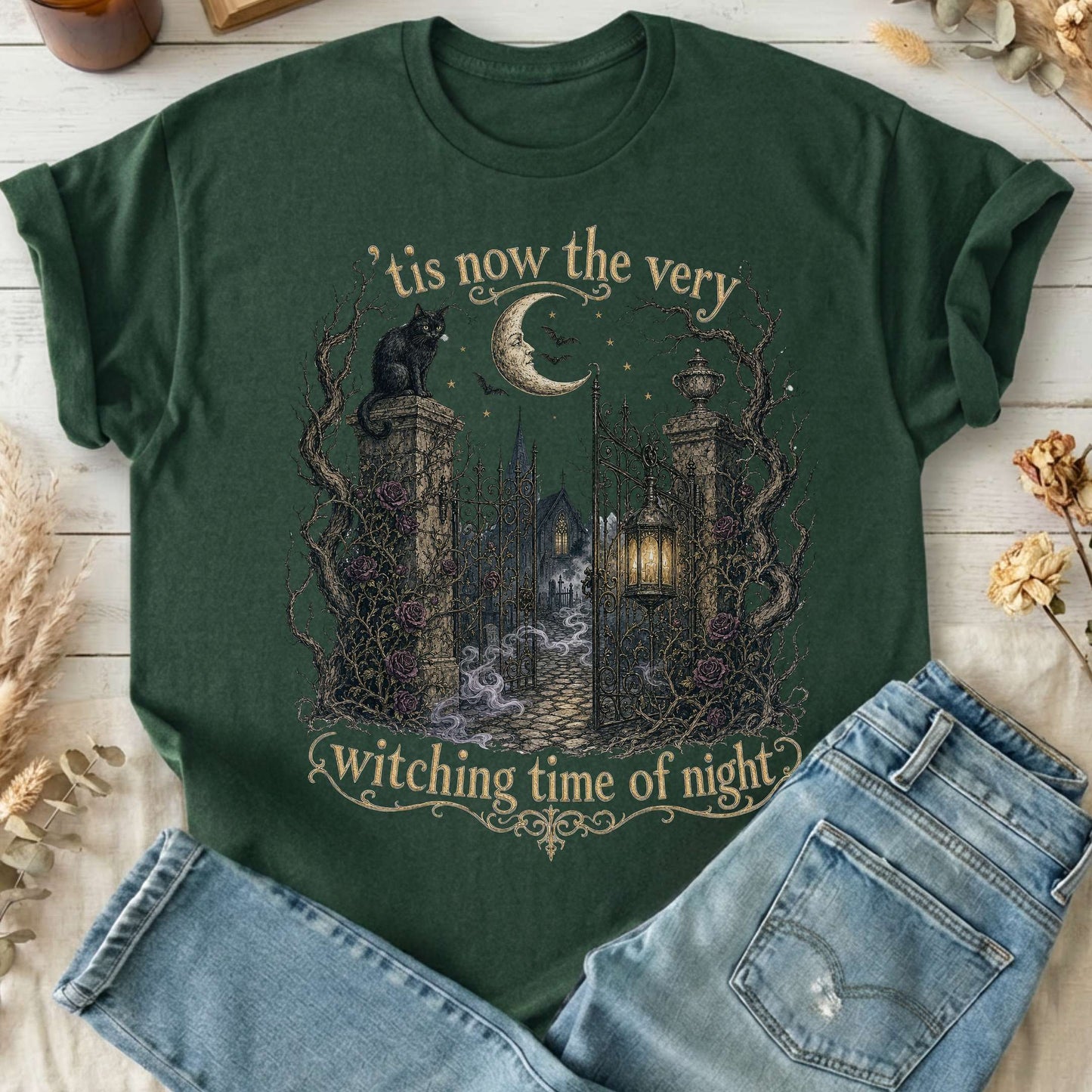 'Tis Now the Very Witching Time of Night Shakespeare Literary T-Shirt
