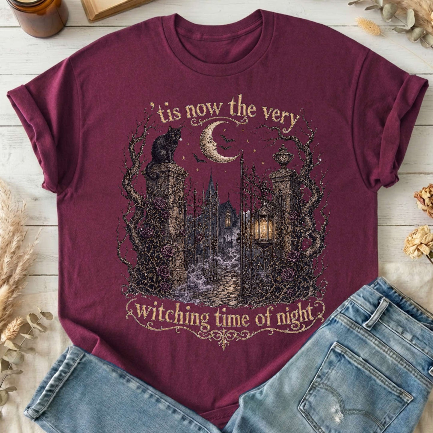 'Tis Now the Very Witching Time of Night Shakespeare Literary T-Shirt