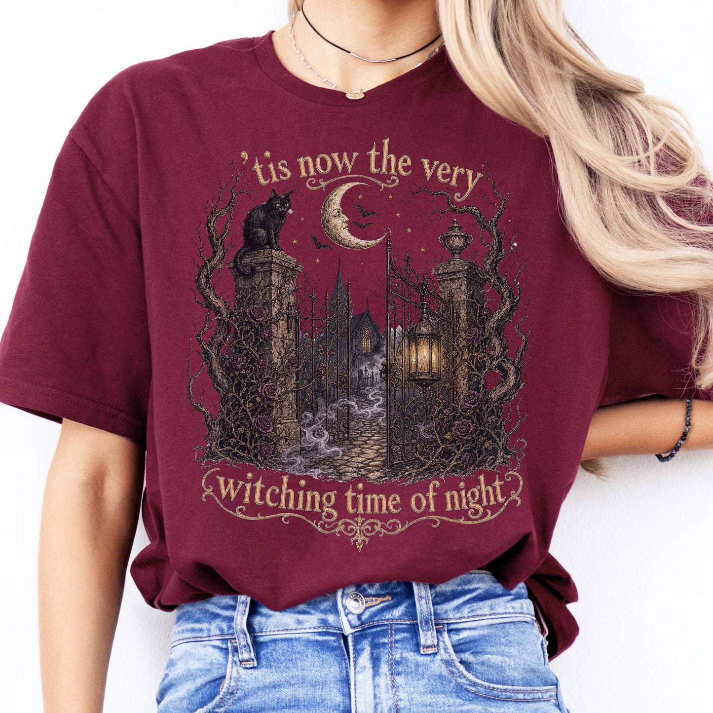'Tis Now the Very Witching Time of Night Shakespeare Literary T-Shirt