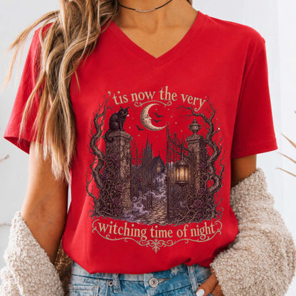 'Tis Now the Very Witching Time of Night Shakespeare Literary V-Neck