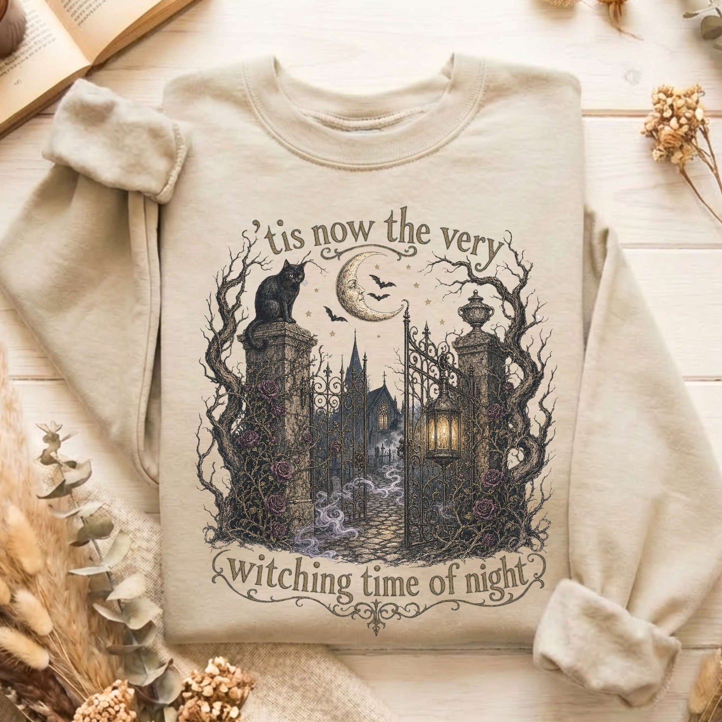 'Tis Now the Very Witching Time of Night Shakespeare Literary Sweatshirt