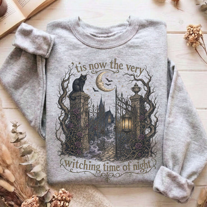 'Tis Now the Very Witching Time of Night Shakespeare Literary Sweatshirt