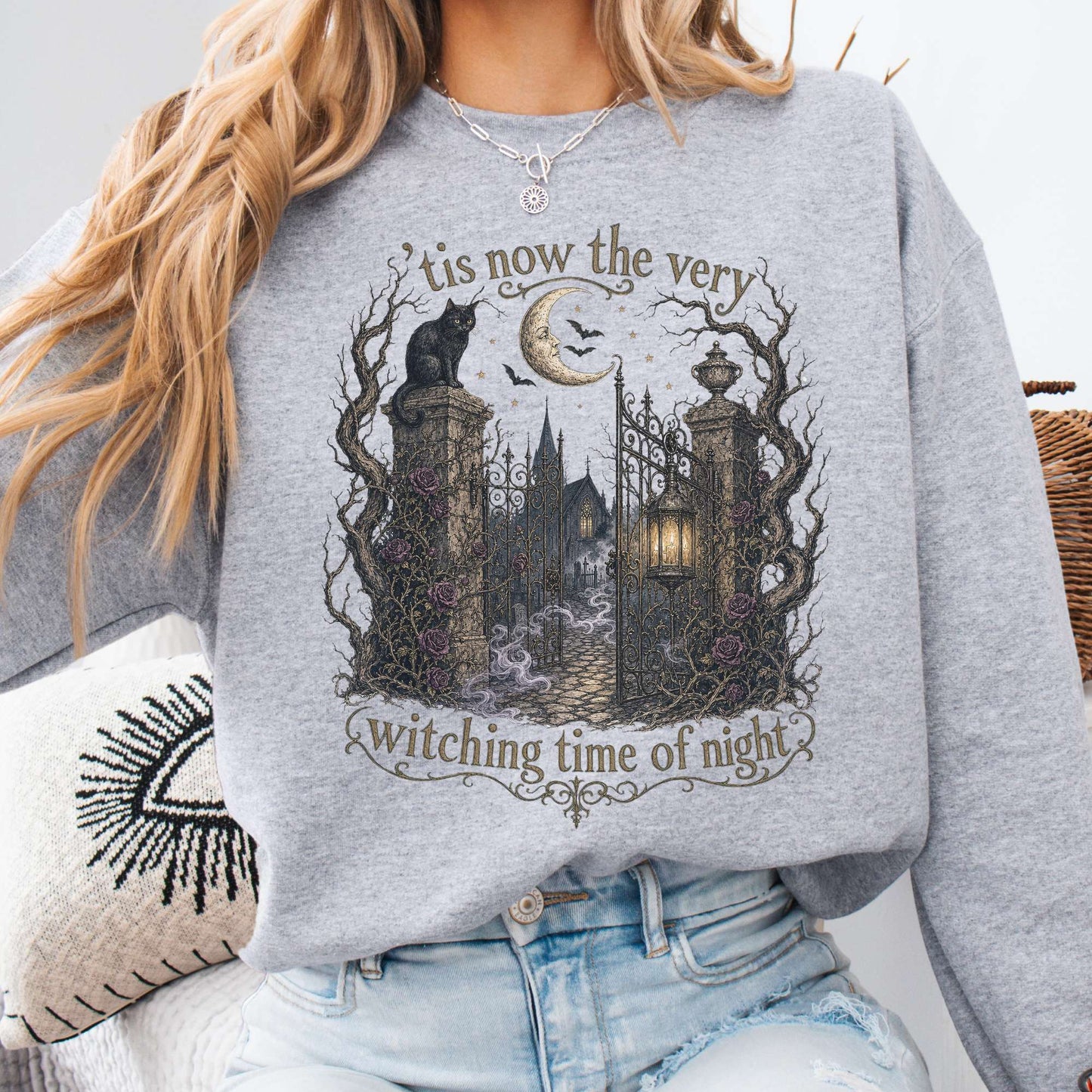 'Tis Now the Very Witching Time of Night Shakespeare Literary Sweatshirt