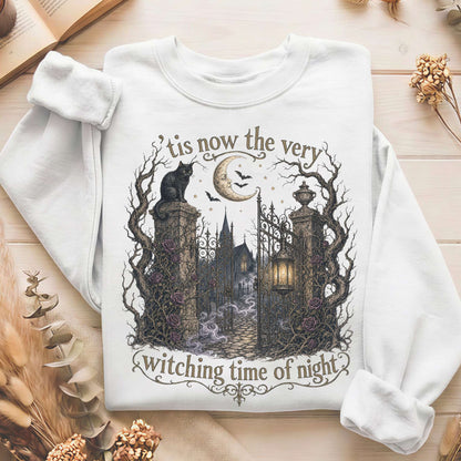 'Tis Now the Very Witching Time of Night Shakespeare Literary Sweatshirt
