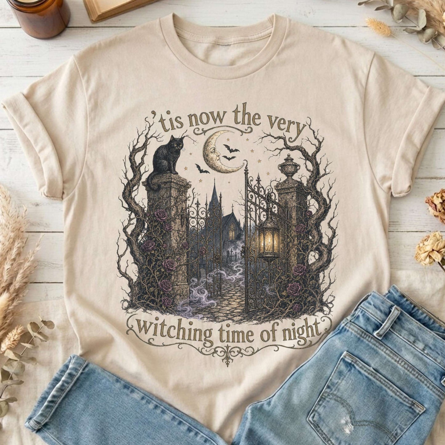 'Tis Now the Very Witching Time of Night Shakespeare Literary T-Shirt