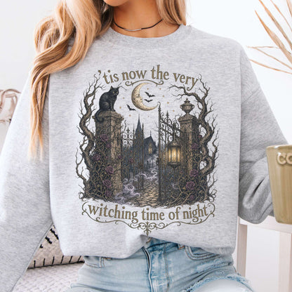 'Tis Now the Very Witching Time of Night Shakespeare Literary Crewneck Sweatshirt