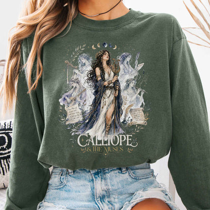Long-sleeve Hemp / S Calliope & The Muses Mythology Long Sleeve The Mystic Eden