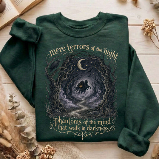Mere Terrors of the Night Sleepy Hollow Literary Sweatshirt