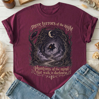 Mere Terrors of the Night Sleepy Hollow Literary T-Shirt