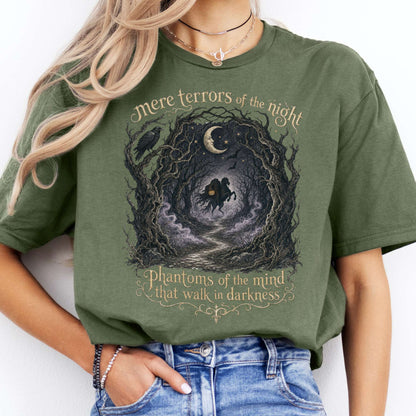 Mere Terrors of the Night Sleepy Hollow Literary T-Shirt