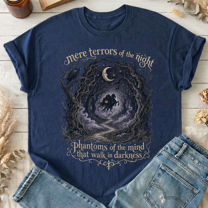 Mere Terrors of the Night Sleepy Hollow Literary T-Shirt