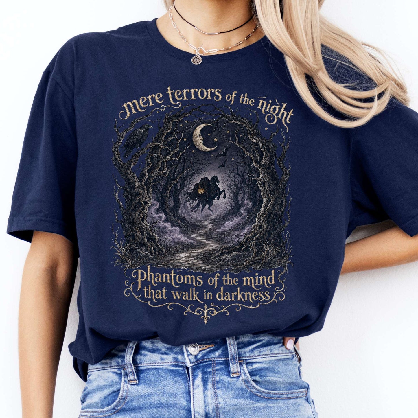 Mere Terrors of the Night Sleepy Hollow Literary T-Shirt