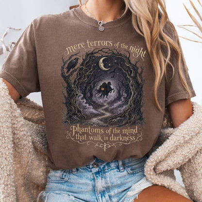 T-Shirt Espresso / S Mere Terrors of the Night Sleepy Hollow Literary T-Shirt The Mystic Eden